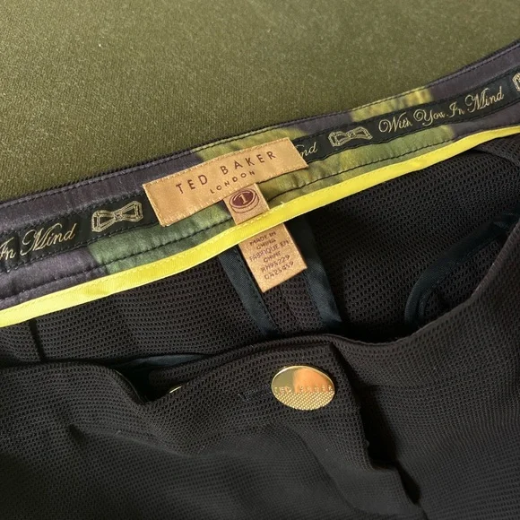 Ted Baker Textured Black Blazer & Suit Pant, Size 0 - Picture 8 of 9